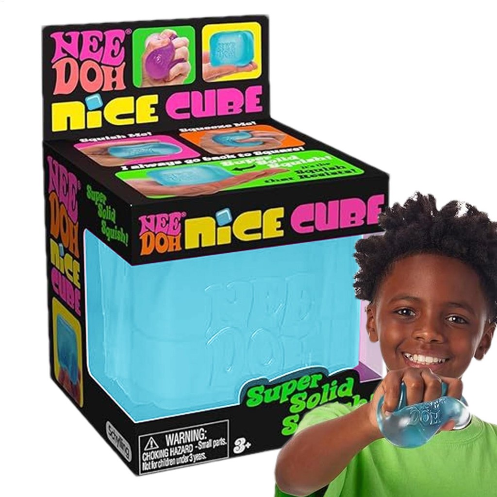 Schylling Needoh Nice Cube Sensory Squeeze ของเล่นไม่เหนียวเหนอะหนะยืด Sensory Ball ผ่อนคลายบีบ Goodie กระเป๋าฟิลเลอร์สําหรับเด็กผู้ใหญ่ chenhomph