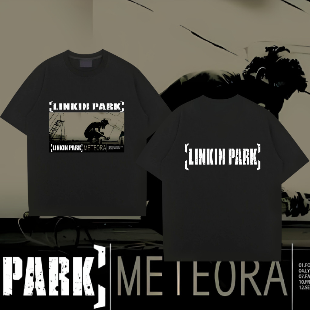 (จัดส่งภายใน 24 ชั่วโมง) เสื้อยืด Linkin Park อัลบั้ม Meteora ดีไซน์โลโก้และรูปภาพเกี่ยวกับร็อกสไตล์อินเทรนด์