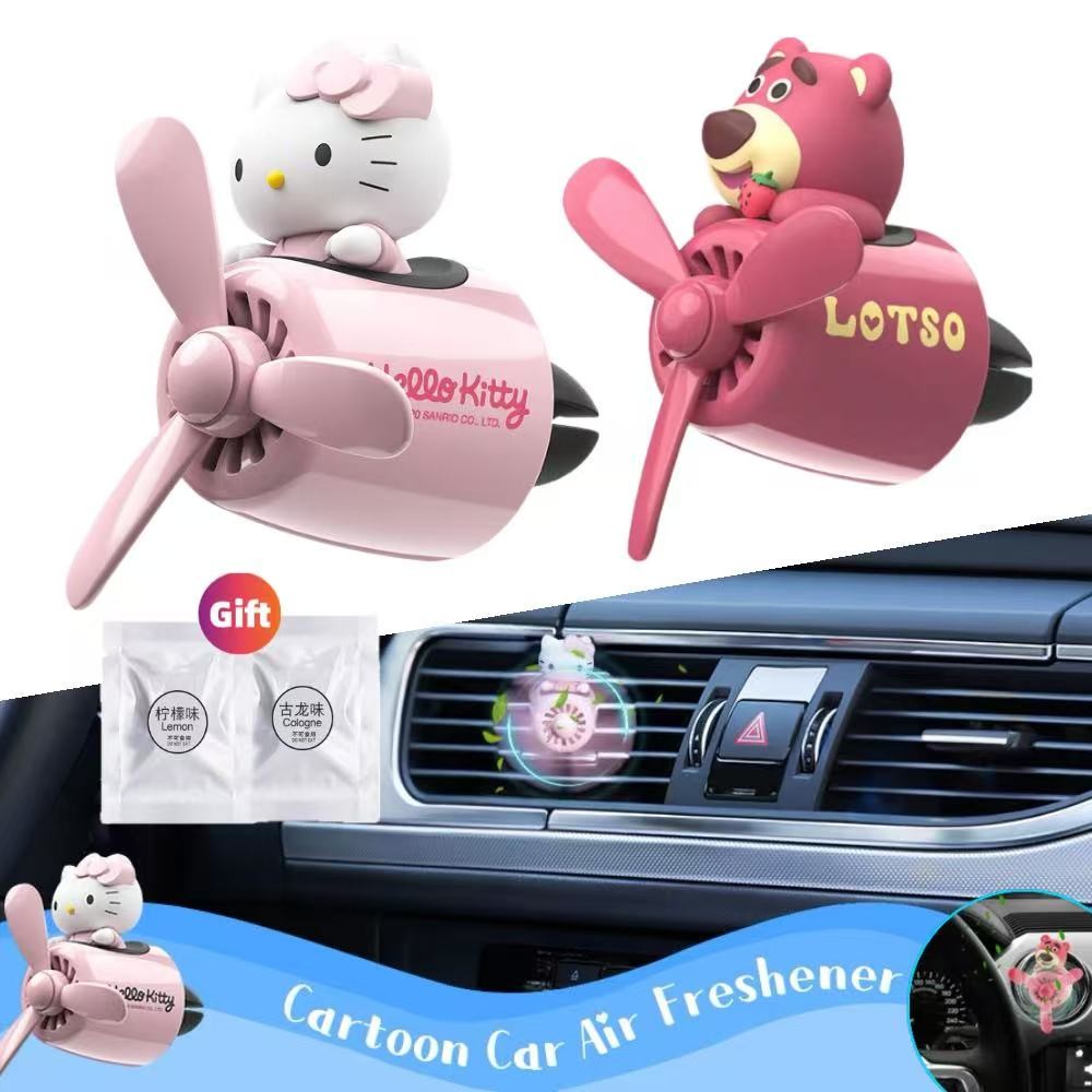 2025 ใหม่ Sanrio Series Hello Kitty Car Aromatreatment กลิ่นหอมติดทนนานเครื่องบินขนาดเล็กตกแต่ง Outlet ของขวัญวันเกิด