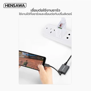 Hensawa อะแดปเตอร์อีเทอร์เน็ต Type-c to RJ45 LAN 100Mbps / Mbps Gigabit Ethernet Adapter Network Adapter+การชาร์จ PD100W