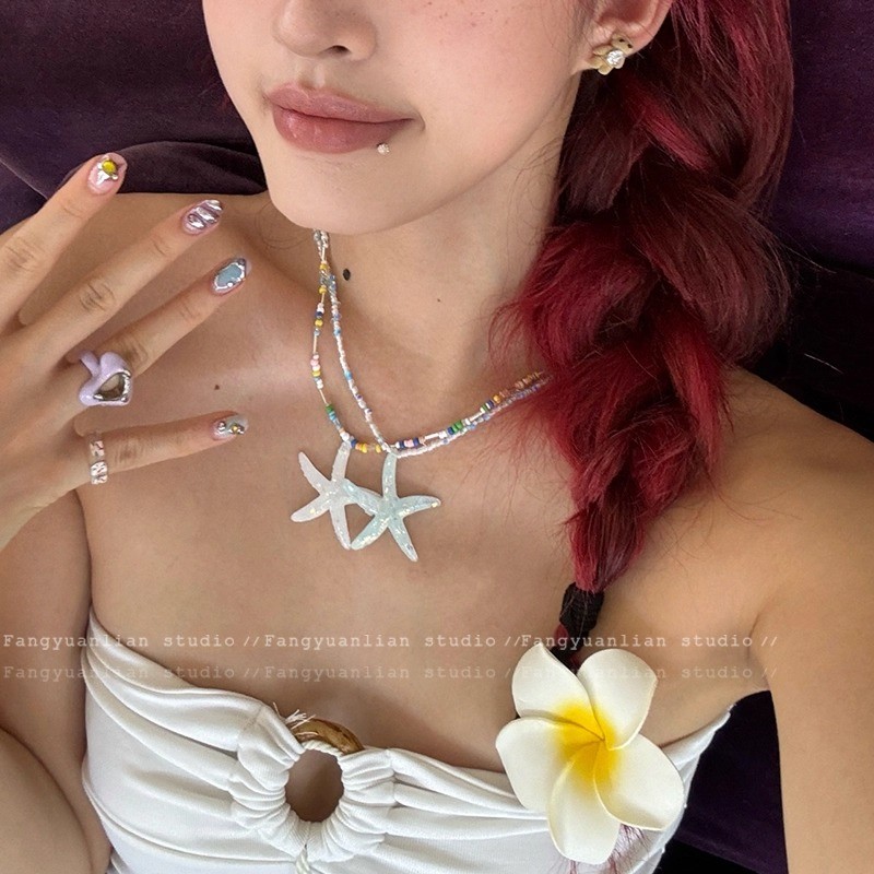 🎉 พร้อมส่ง 🎉สร้อยคอแฟชั่น สร้อยคอลูกปัด สร้อยคอพร้อมจี้ Hot sale เครื่องประดับแฟชั่นเกาหลี