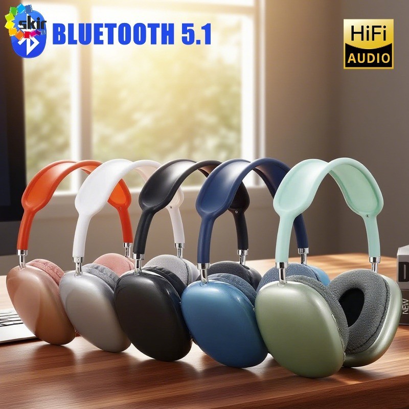 P9 Air Max 5.1 หูฟังไร้สายบลูทูธตัดเสียงรบกวน Mic Pods Over Ear กีฬาชุดหูฟังสําหรับเล่นเกมสําหรับโทร