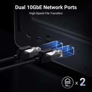 UGREEN กล่องเก็บข้อมูล NAS 10GbE + Thunderbolt 4 รองรับจอ 8K ถ่ายโอนเร็วพิเศษ รุ่น DXP4800