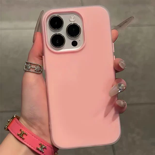 สต๊อกไทย เคสสำหรับไอโฟน11 สีเด่น เคสด้านครอบสองชั้นสีสัน For IPhone13 11 12 14PLUS 6/7/8 15 16Pro PROMAX X XS XR XSMAX