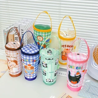 กระเป๋าใส่แก้วน้ำ ถุงเก็บอุณหภูมิ ถุงใส่ชานม แก้ว กาแฟ แก้วเยติ มีรูหลอด มีฉนวนเก็บความเย็น/ร้อน พร้อมหูหิ้ว