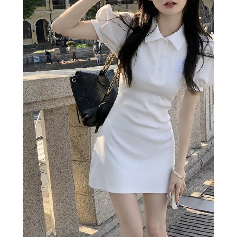 ชุดเดรสหญิง 123 สีชมพู S Shop Lzboi 4 th ✨georgia229.th✨