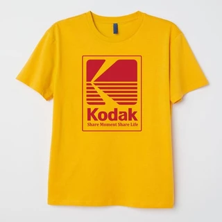 Kodak 00s Retro เสื้อยืด Unisex ฟิล์มองค์ประกอบกล้องการพิมพ์ผ้าฝ้าย 100% ขนาด Full Retro Lovers ต้องมี