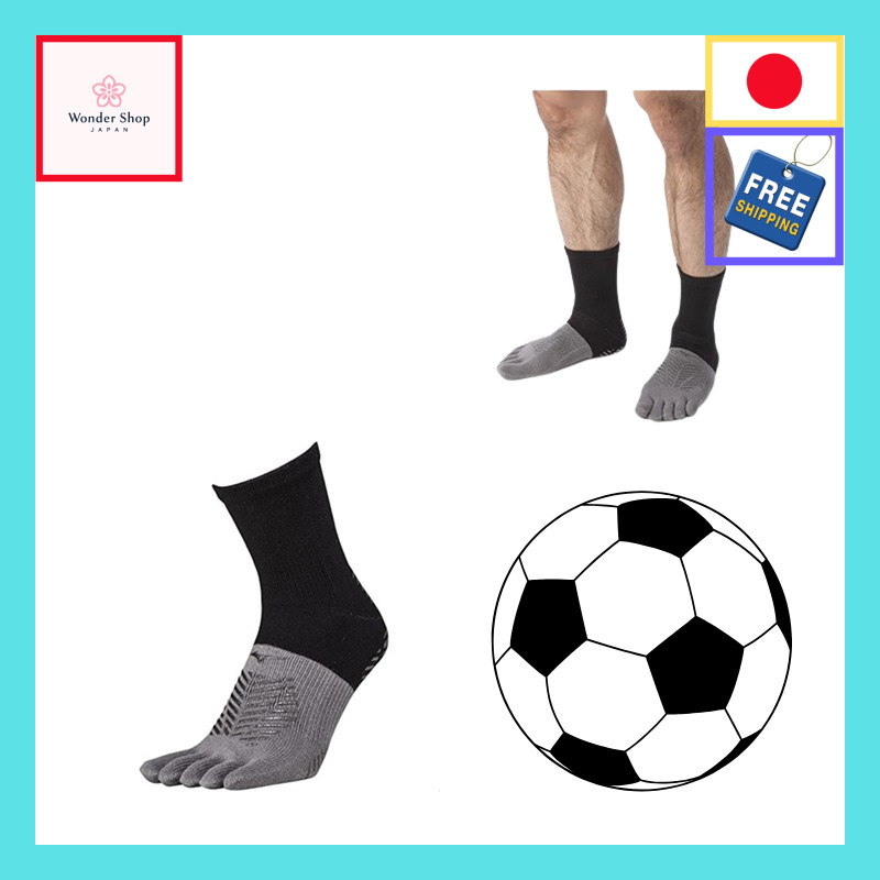 [Mizuno] Soccer Wear Zero Glide Short Socks 5-Toe Grip P2MX2510 Black 25.0-27.0 cm【Authentic Japan】