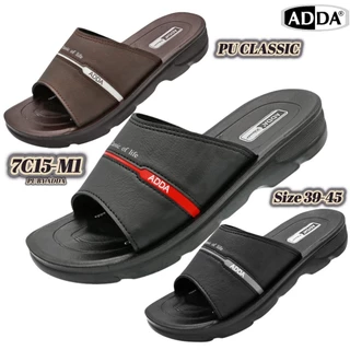 ADDA 7C15-M1 ของแท้ 100% | รองเท้าแตะชาย PU Classic | พื้นหนานุ่ม "Classic of Life" ใส่สบายทุกวัน