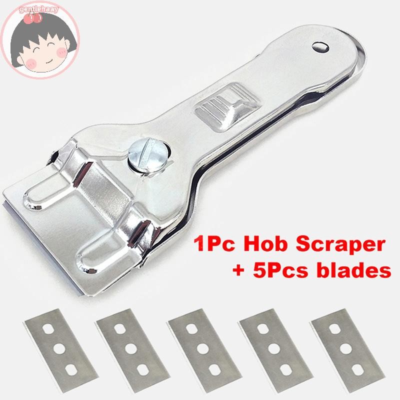 Gent Hob Scraper Cleaner Remover แก้วเซรามิค 5 ชิ้นใบมีดทําความสะอาดเตาอบหม้อหุงข้าว EN