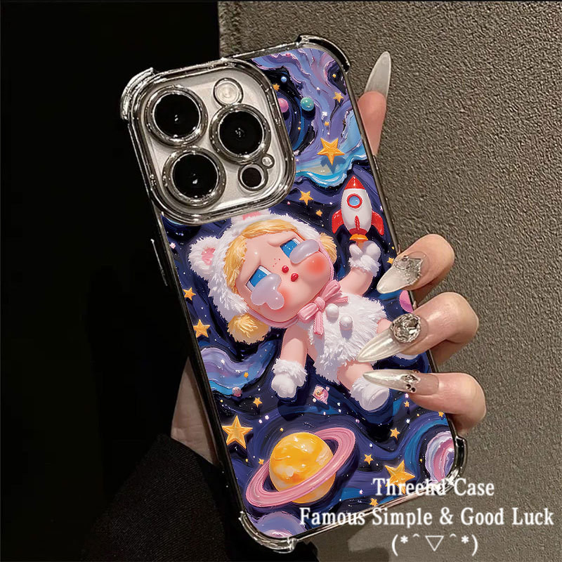 ปลอกสําหรับ infinix Smart 9 9HD 8 7 Hot 40Pro 40i 50i 30i Tecno Spark 20C 10C 30C Go 2024 หมายเหตุ 30 40 PRo + ร้อน 11Play สี่มุม Anti Drop การ์ตูนน่ารัก Bubble Mart กรณีฝาครอบ