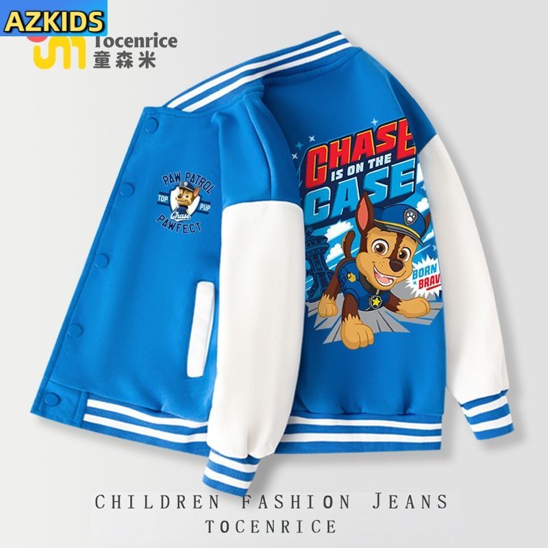 paw patrol แจ็คเก็ตทีมสำหรับเด็ก ไซส์เล็กถึงกลาง สไตล์การ์ตูน พร้อมลายพิมพ์เบสบอล