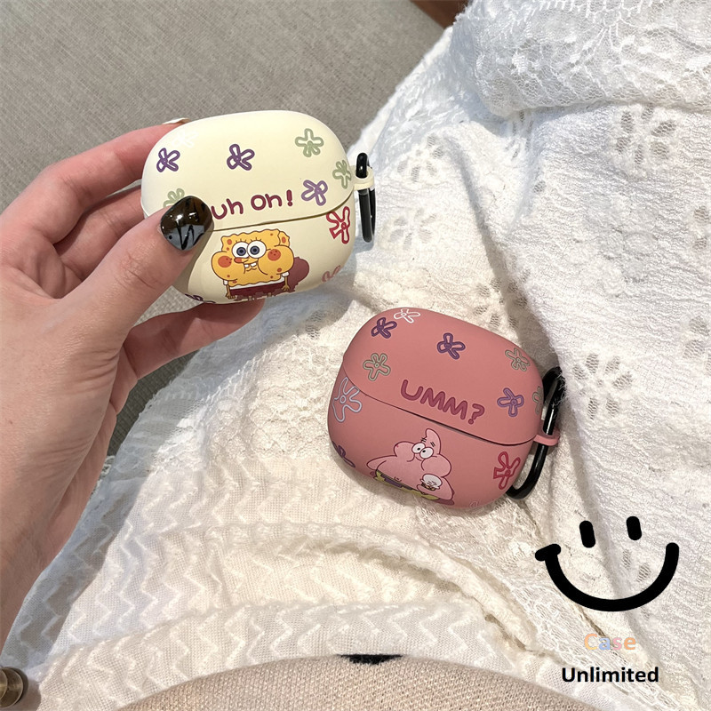 สําหรับ Baseus BP1 Pro เคส Case เคสหูฟังส่วนบุคคล SpongeBob SquarePants พร้อม motif ดาวใหญ่