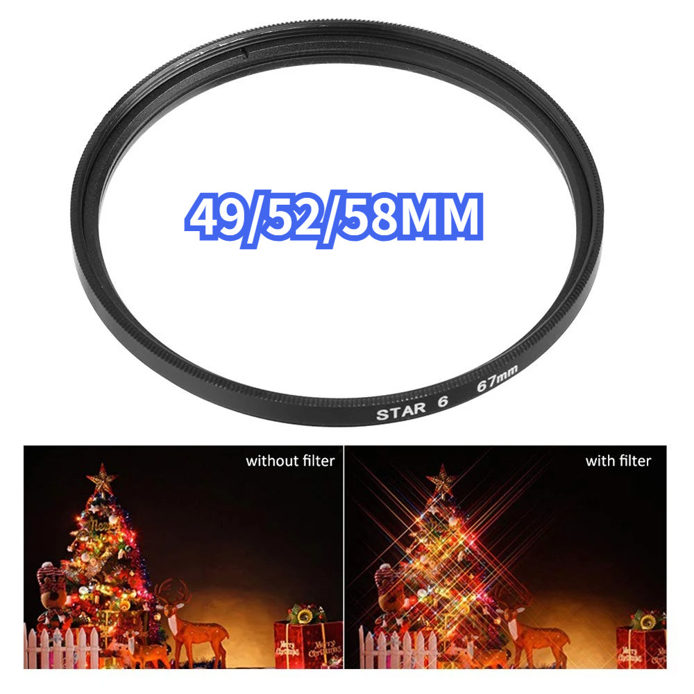 Starlight Filter Effect 6 Point Starburst / Star Filter 49MM/52MM/58MM