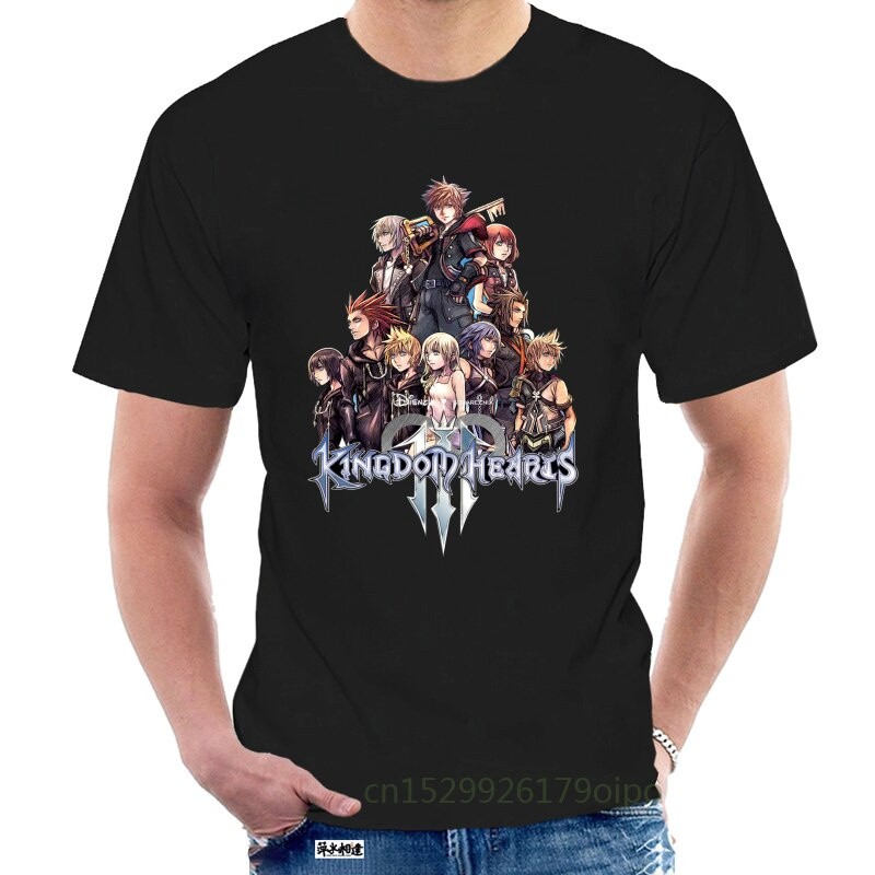 ((Kingdom Hearts)) เสื้อยืดแขนสั้นคอกลมพิมพ์ลาย My Fears สำหรับผู้ชาย ทำจากผ้าฝ้ายแท้