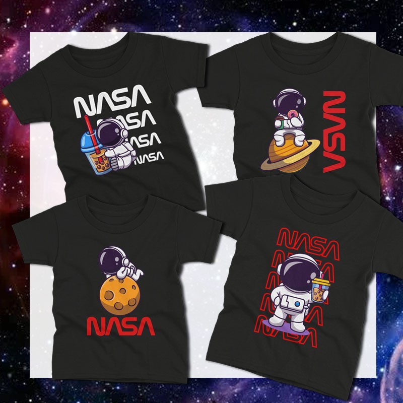 เสื้อเด็ก ลายnasa เสื้อยืดเด็ก มี 4 แบบ เสื้อผ้าเด็กผู้ชาย S-5XL