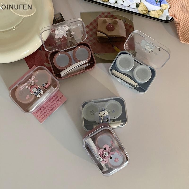 ONU น่ารักการ์ตูนคอนแทคเลนส์แบบพกพามินิคอนแทคเลนส์กล่องสําหรับสาวนักเรียนที่สวยงามคอนเทนเนอร์ชุดเดิน