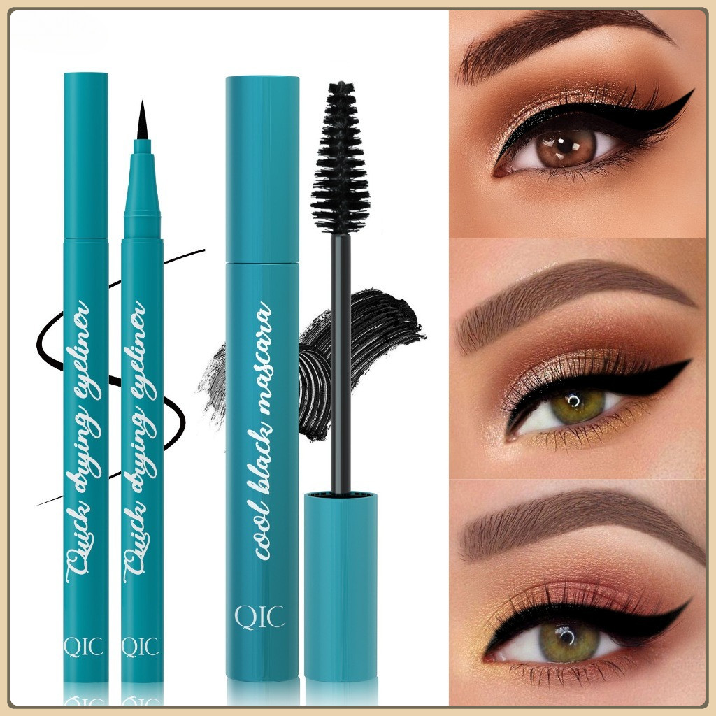 BEIKOTT 2อิน1 อายไลเนอร์+มาสคาร่าเซ็ต กันน้ำ ติดทนนาน ขนตายาว 2in1 Mascara + Eyeliner