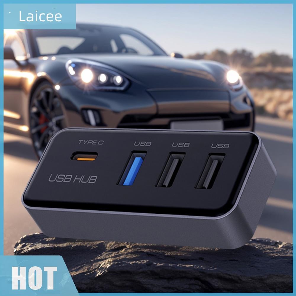 [Laicee.th] กล่องถุงมือ 4-in-1 USB Hub Docking Station อะแดปเตอร์ USB สําหรับ Tesla รุ่น 3 รุ่น Y