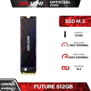 HIKSEMI FUTURE SERIES SSD 512GB PCIe Gen4 x 4 NVMe READ 7050MB/s WRITE 4200MB/s WARRANTY 5 YEARS