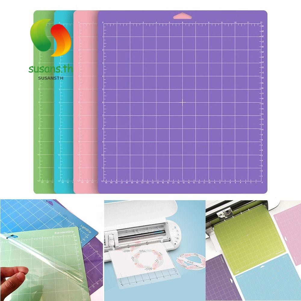 แผ่นรองตัด SUSANS, แผ่นรองตัดกาว PVC, หุ้นการ์ดหนาแบบพกพา Cameo Silhouette Strong Grip Lettering|แผ่