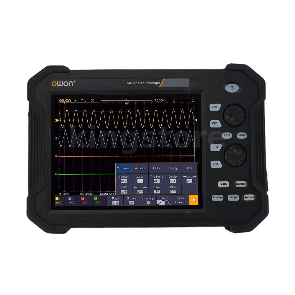 Owon TAO3104 4-CH Digital Storage Oscilloscope 100MHz 1GS/s แบบพกพา Oscillometer 8 "จอแสดงผล LCD มือ