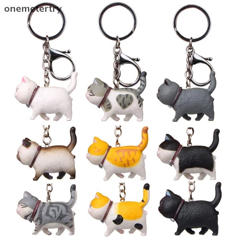Onem ใหม่แมวน่ารักลูกแมวพวงกุญแจพวงกุญแจกระเป๋าถือจี้เครื่องประดับของเล่นเด็กของขวัญ n