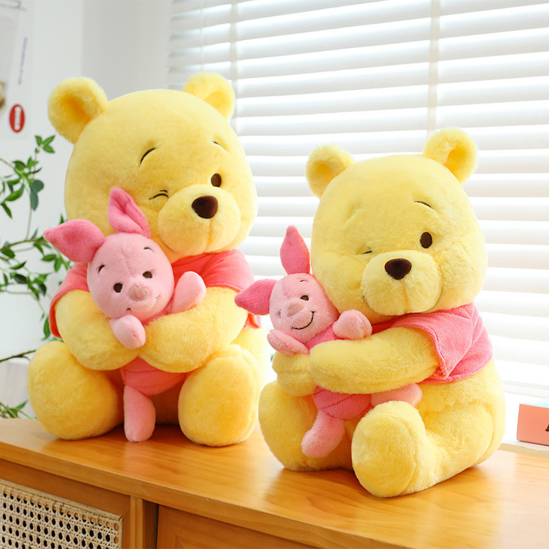 ใหม่ข้ามพรมแดนการ์ตูนกอดหมูลูกหมูหมีพูห์ของเล่นตุ๊กตาของขวัญน่ารักสําหรับเด็กผู้หญิง