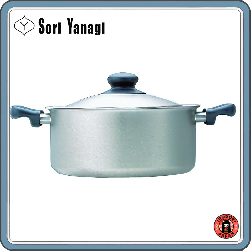 Yanagi Sori Stainless Steel Cookware Set with Versatile Pot and Colander for Cooking, Dishwasher Saf