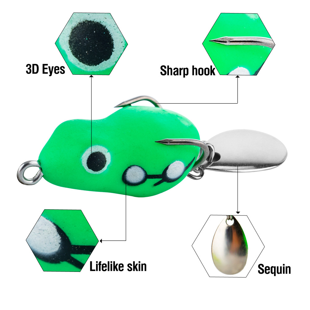 ล่อปลาแบบลอยน้ำ 3D สีสันสดใส 6 สี ขนาด 2.9 ซม. / 3 กรัม ออกแบบมาเพื่อความนุ่มและใช้งานได้นาน เหมาะสำหรับการตกปลาระดับต่างๆ - รูปที่ 3