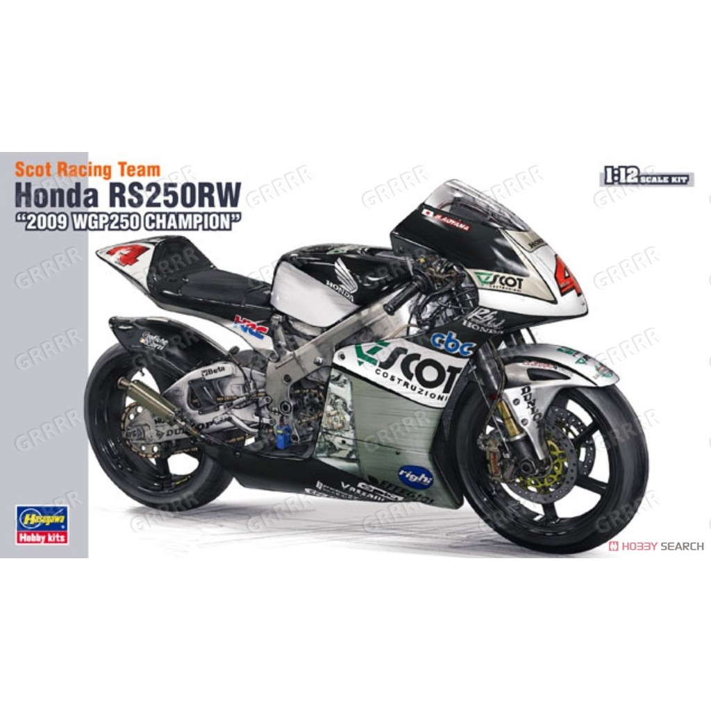 มอเตอร์ - HASEAWA - 21501 - 1/12 SCALE MODEL SCOTT RACING TEAM HONDA RS250RW 2009 WGP CHAMPION