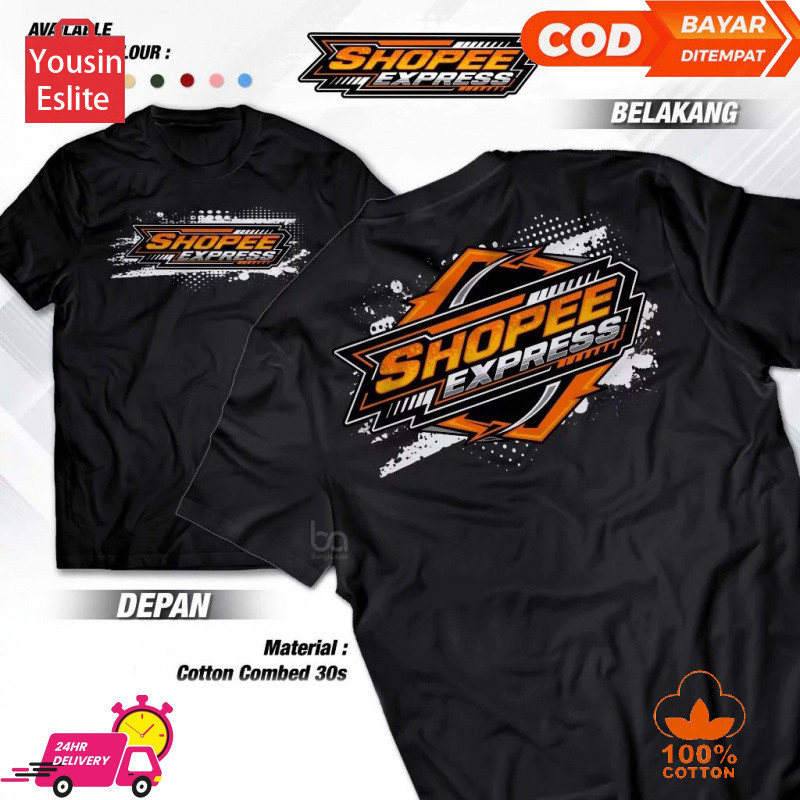 เสื้อยืด / เสื้อยืด Distro Shoppee Express Courier Clothes Expedition Package SPX Sopee Xpress / MEN