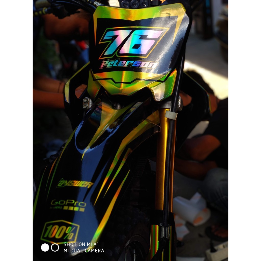 Crf, kx, gordon, สติ๊กเกอร์บอร์ดและบังโคลน ktm full hologram ฟรีสติ๊กเกอร์ WP KYB