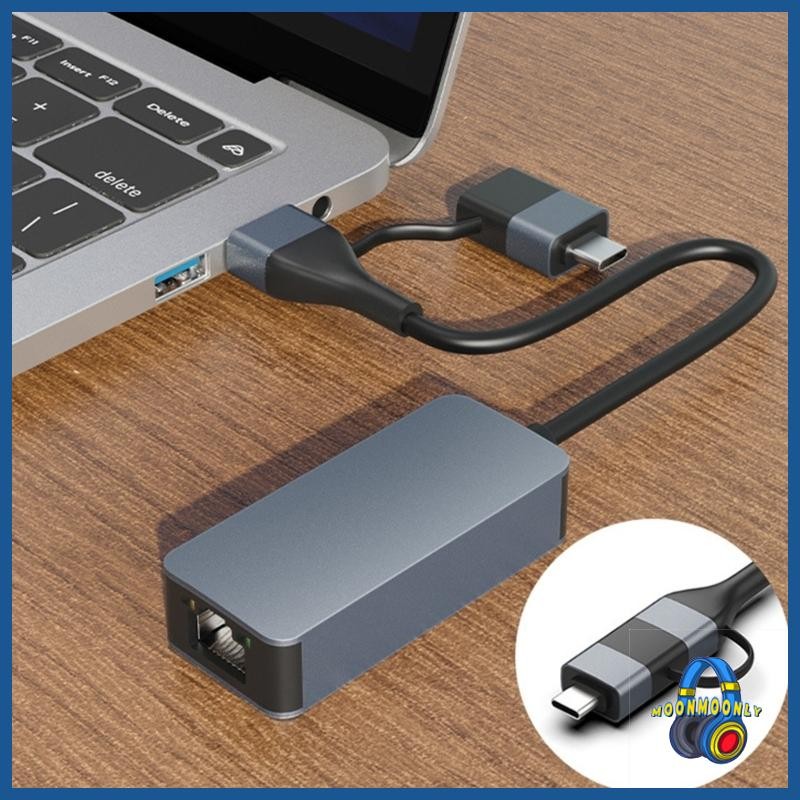 MOON USB3 0 ถึง RJ45 2500Mbps Networking Adapter 2500M Gigabit Ethernet Converter 2500Mbps สําหรับหล