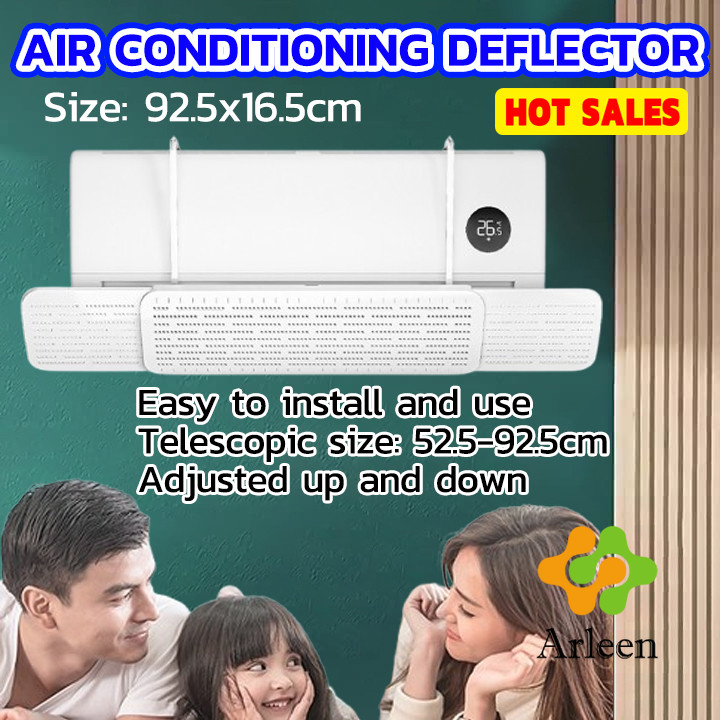 Arleen แผ่นบังลมแอร์ ที่กั้นแอร์ รุ่นแขวน ที่เบนทางลม ฝาครอบเครื่องปรับอากาศ Air conditioning deflector