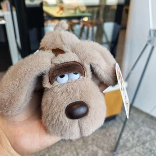 KIRBY Big Eyed Dog Plush จี้, PP ผ้าฝ้ายปุยหูใหญ่พวงกุญแจสุนัข,กระเป๋าเป้สะพายหลัง Charms เหมือนจริงสบายการ์ตูนลูกสุนัขตุ๊กตาพวงกุญแจเพื่อน