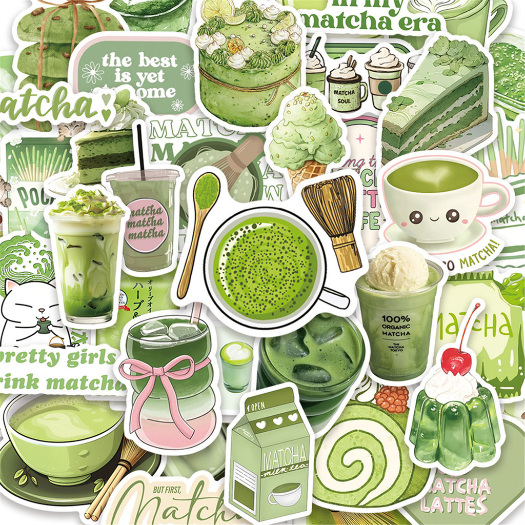 ❉ สติ๊กเกอร์ Matcha Series 01 ❉ 50 ชิ้น/เซ็ตกันน้ํา DIY Fashion Decals สติ๊กเกอร์ Doodle