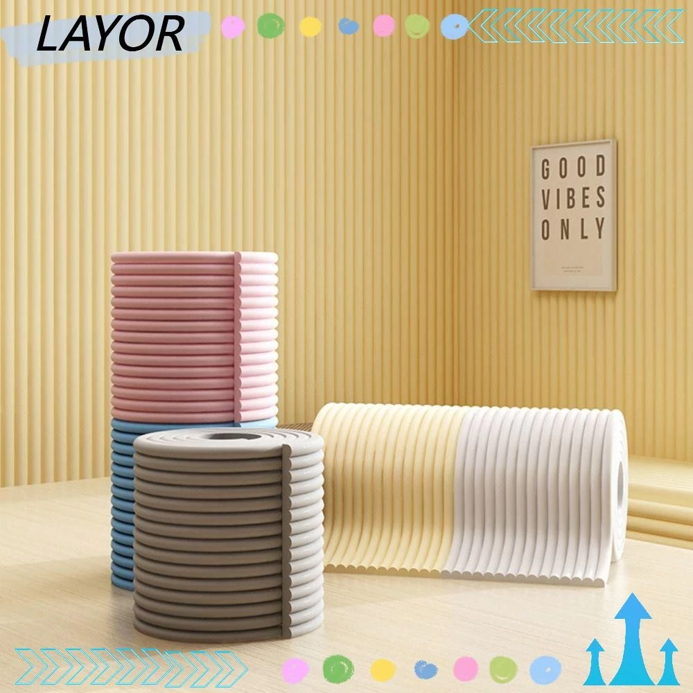 LAYOR โต๊ะขอบ Guard Strip, 2 M ความปลอดภัยของทารก Anti Collision เบาะ, หนา Self กาว Soft Wall มุม Protector สําหรับ Window Sill ข้างเตียง