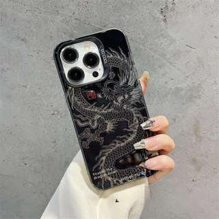 for เคสไอโฟน 13 12 11 iPhone 16 15 14 PRO MAX X XS MAX XR 7/8PLUS มังกรจีนที่ดุร้ายแอปเปิ้ลโทรศัพท์ จัดส่งจากประเทศไทย