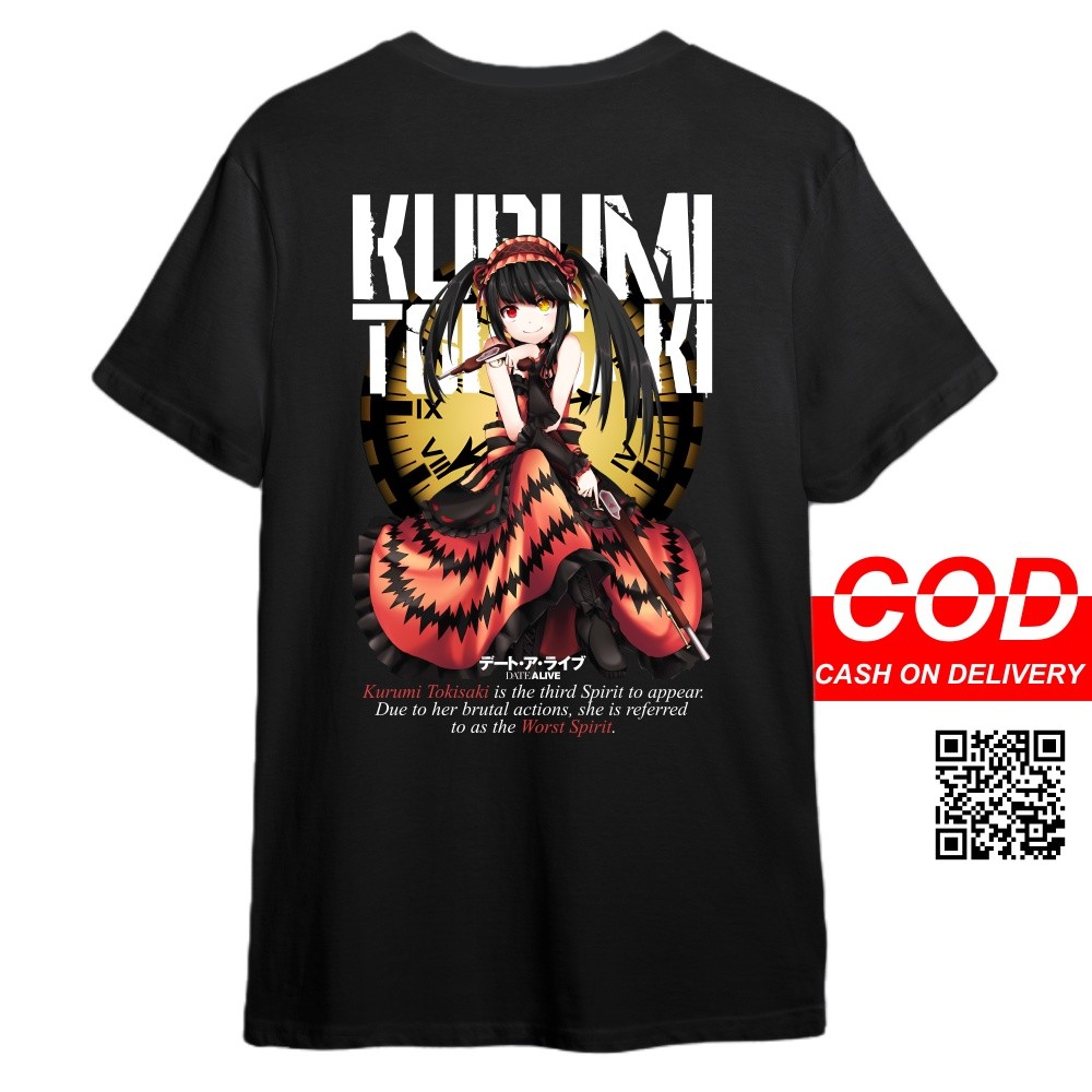 WHITE QUEEN - เสื้อยืด TOKISAKI KURUMI DATE A LIVE - KURUMI TOKISAKI DATE A LIVE DESIGN