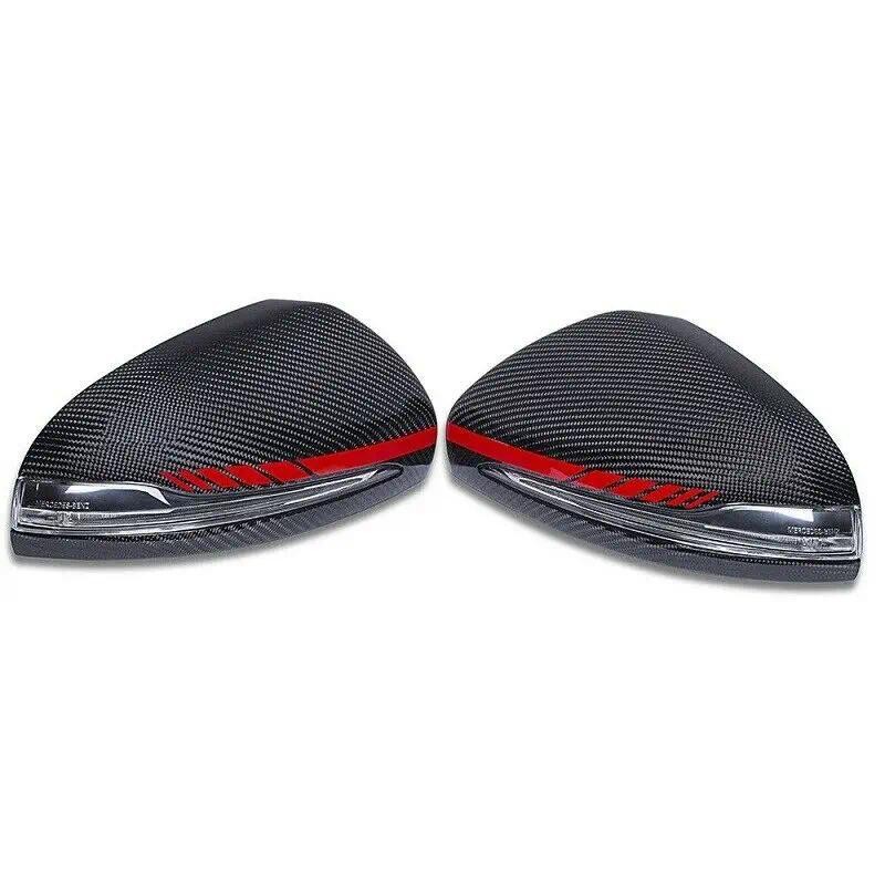 ฝาครอบกระจกคาร์บอนไฟเบอร์สําหรับ Mercedes Benz W205 X205 W222 W213 C63 S63 E63 AMG