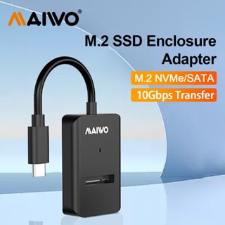 MAIWO USB3.2 Gen2x1 10Gbps Type-C ถึง M.2 NVMe SATA SSD อะแด…