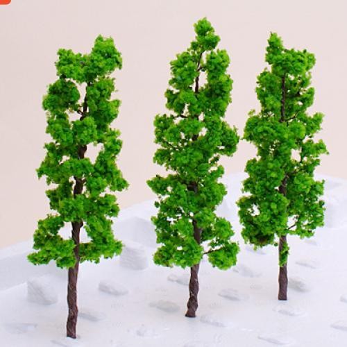 [Predolo] 10 Model Pine Trees Train Train Wargame Forest Diorama Scenery HO OO Scale