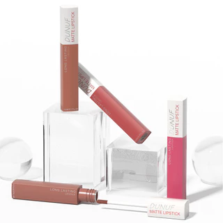 DUNUF 8 สีใช้งานง่าย Velvet Matte Lip Glaze กันน้ํา Lasting Liquid ลิปสติกสีแดงสีน้ําตาล Non Stick Cup Matte Lip Gloss เครื่องสําอาง