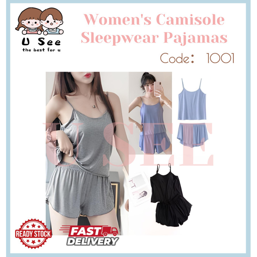 Camisole ชุดนอนชุดนอนชุดผู้หญิง Selesa & Seksi นอนราตรี 1001