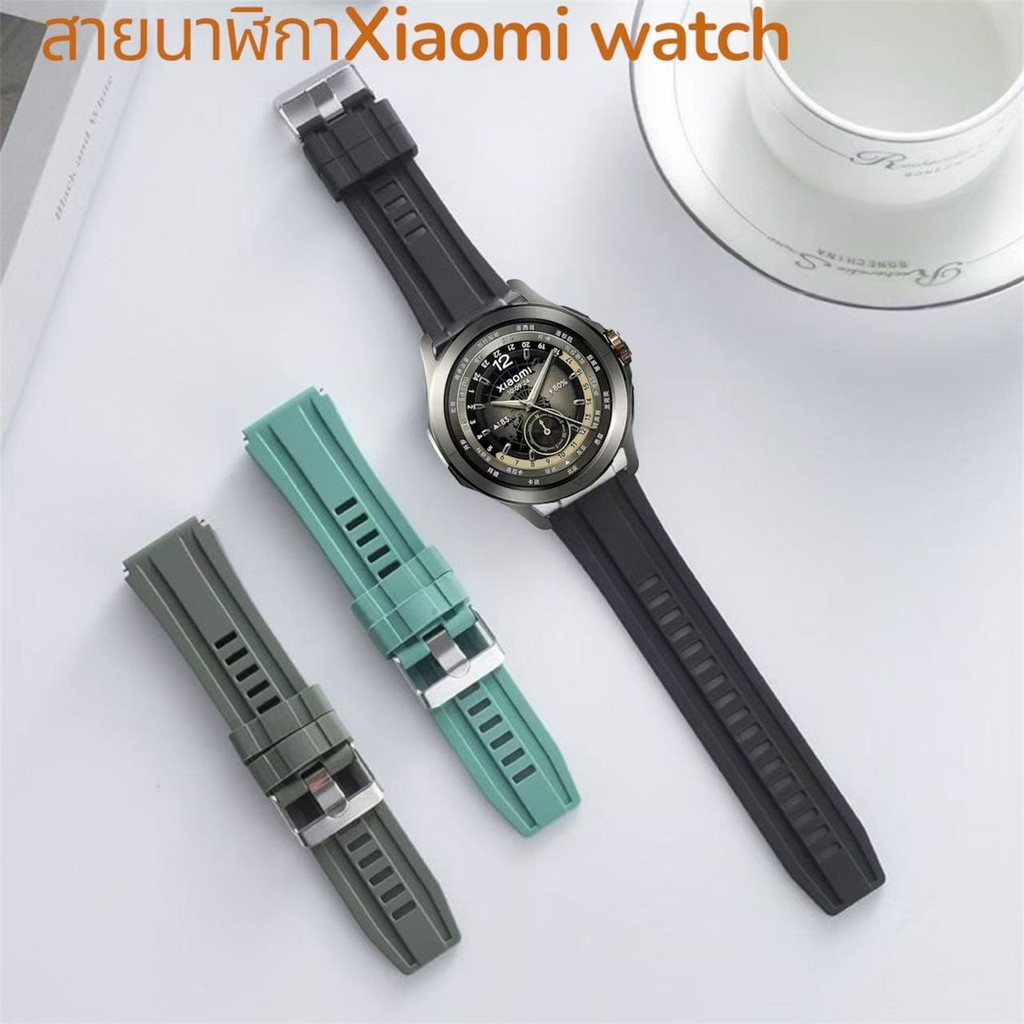 สายชิลิโคนxiaomi watch s1 s1pro s1 active s2 s3 s4 watch2 watch3 watch4สายนาฬิกา22mm