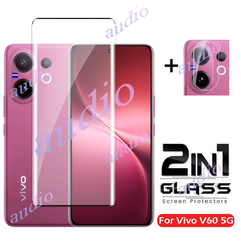 Vivo V60 5G 2in1 ร้อนดัด 3Dป้องกันหน้าจอกระจกนิรภัยสําหรับVivo V60 Pro VivoV60 Pro 5Gป้องกันหน้าจอHD