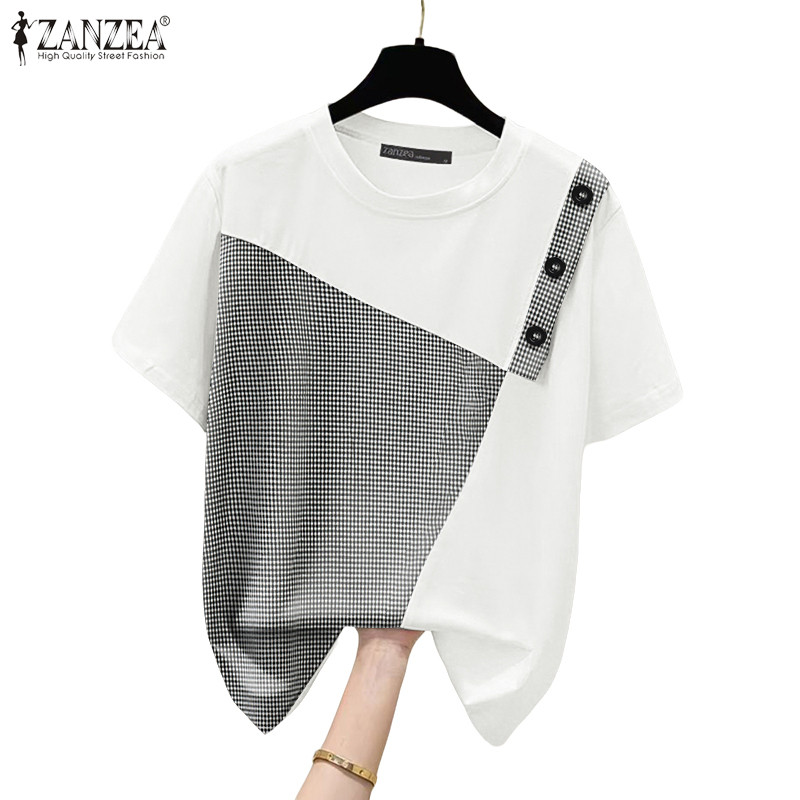 เสื้อลายสก๊อตแขนแร็กแลน สไตล์เกาหลีสำหรับผู้หญิง ดีไซน์ทันสมัยและสวมใส่ง่าย