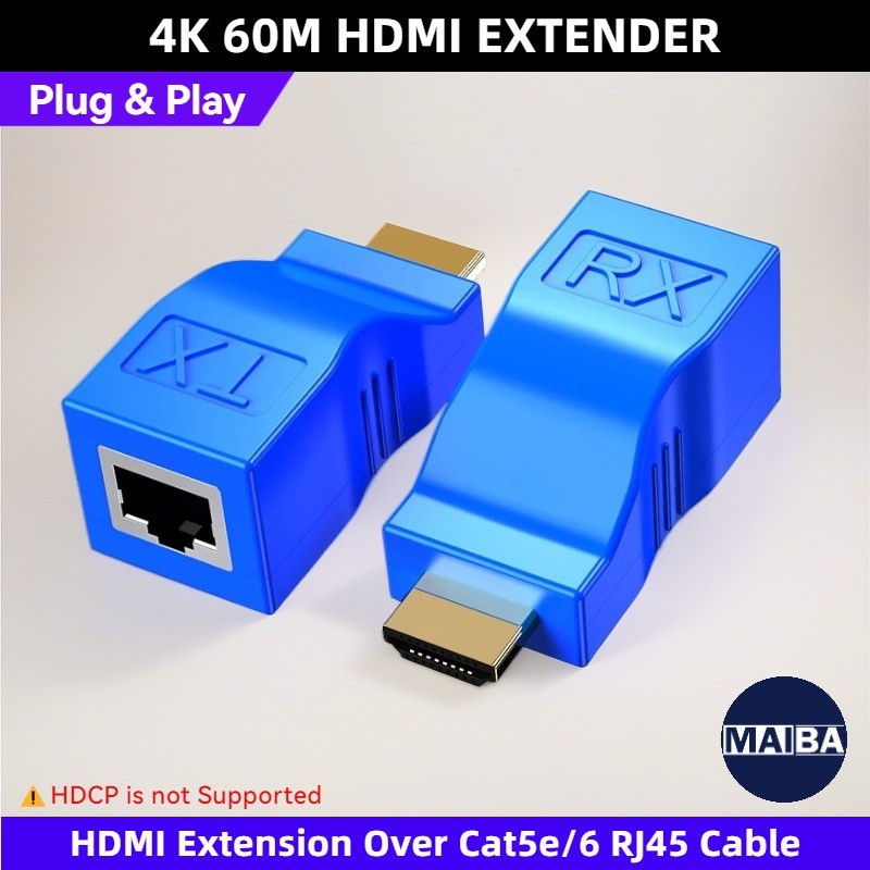 4K HDMI Extension 30 เมตร HDMI Extender 30M Over CAT5e / CAT6 UTP Ethernet Cable RJ45 พอร์ต LAN เครือข่ายสําหรับ PC HDTV Monitor