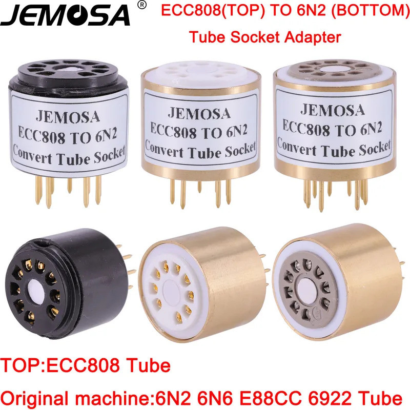 1PC ECC808 ถึง 6N2 6N6 E88CC ECC88 6922 6DJ8 หลอด (ด้านล่าง) DIY เครื่องขยายเสียงหลอดสูญญากาศแปลงซ็อ